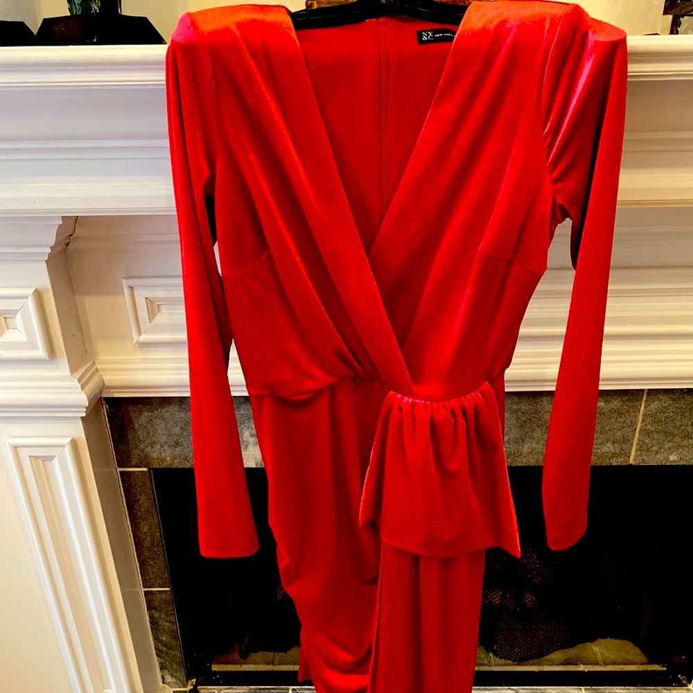 NY&Co Evening Wear Red Cocktail Dress